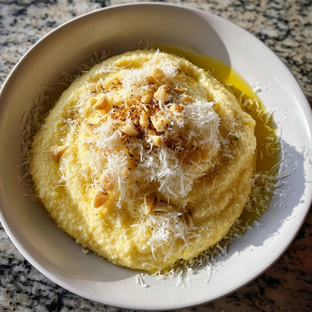Romantic Creamy Polenta with Parmesan
