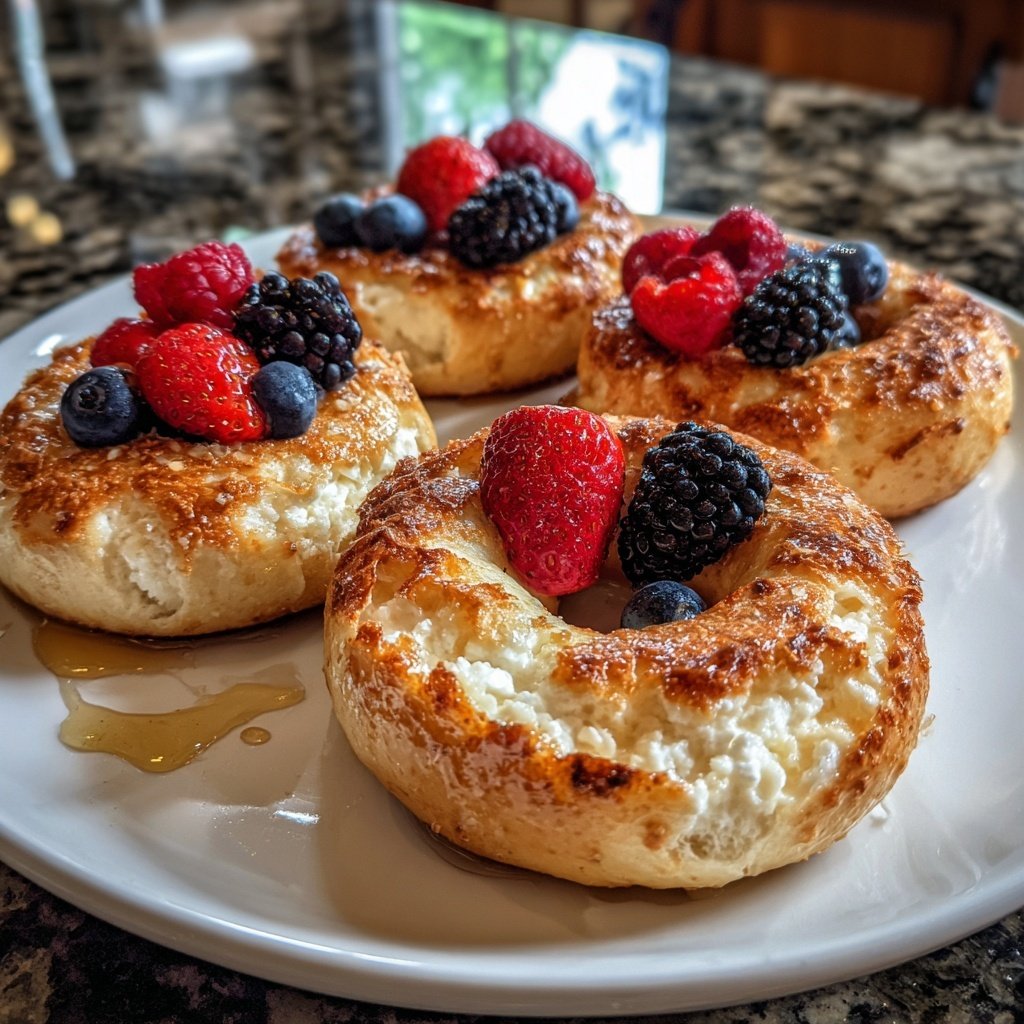 Soft Greek Yogurt Breakfast Bagels