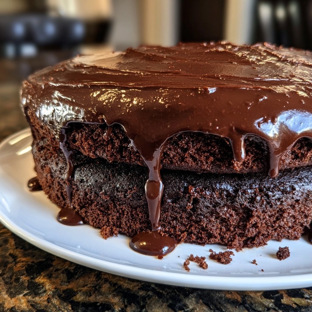 Chocolate Cake With Sour Cream Frosting