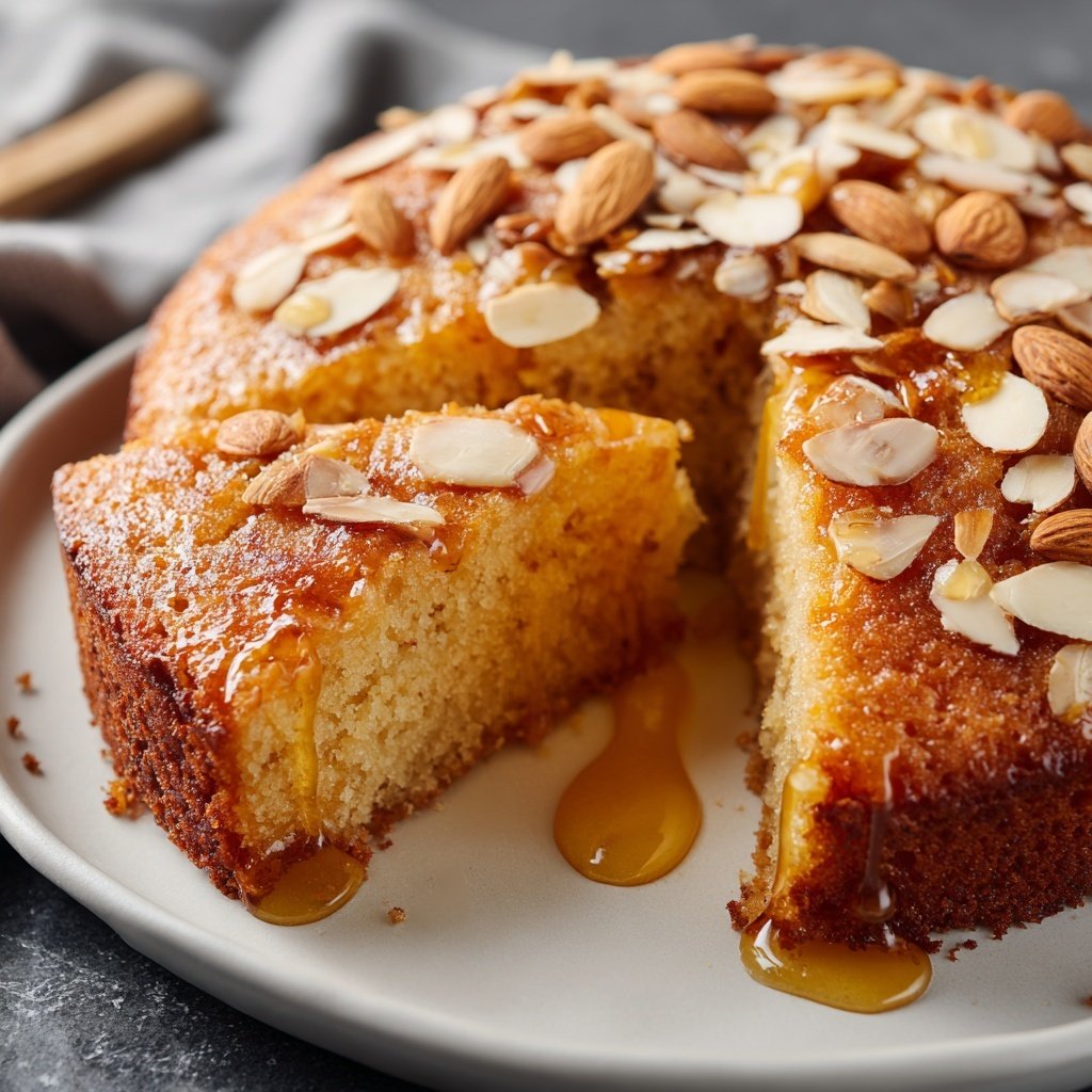 Vanilla Almond Yogurt Snack Cake