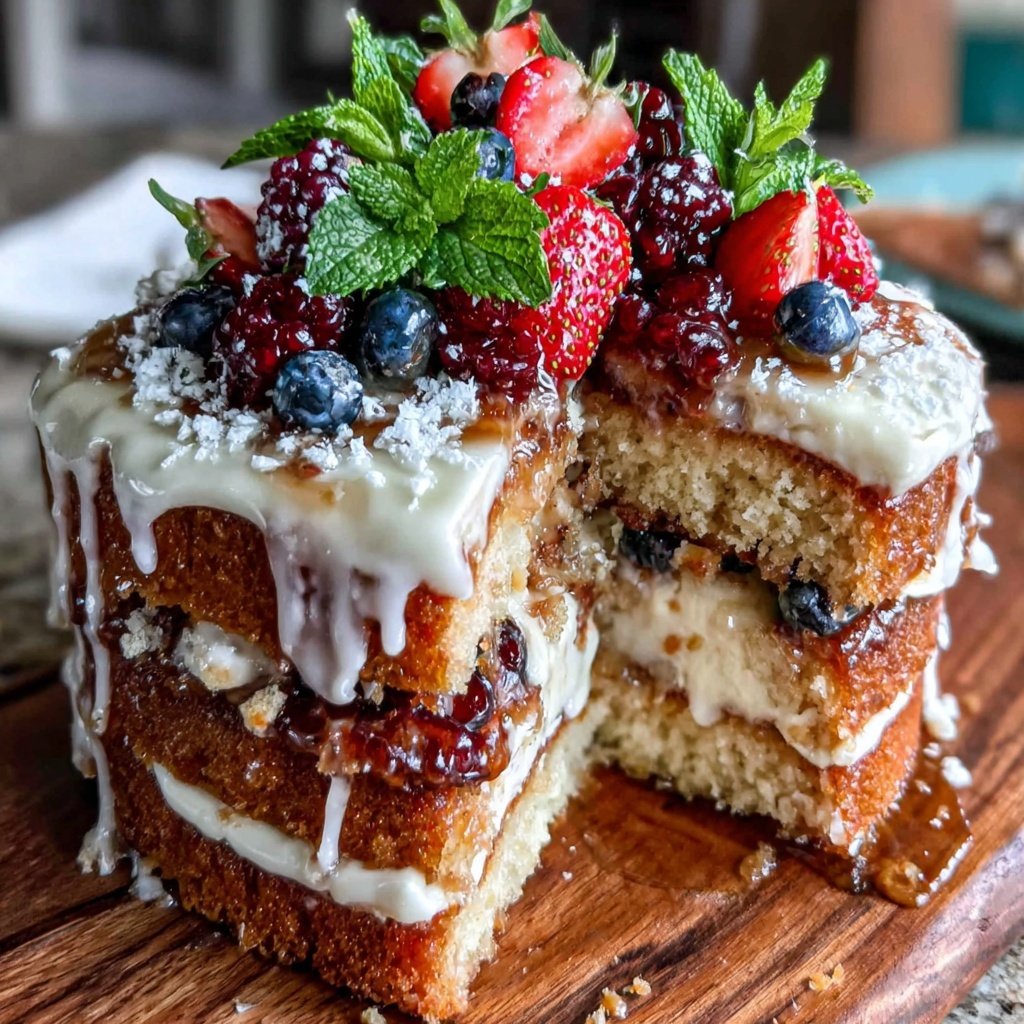 Spring Cake With Lemon And Berries