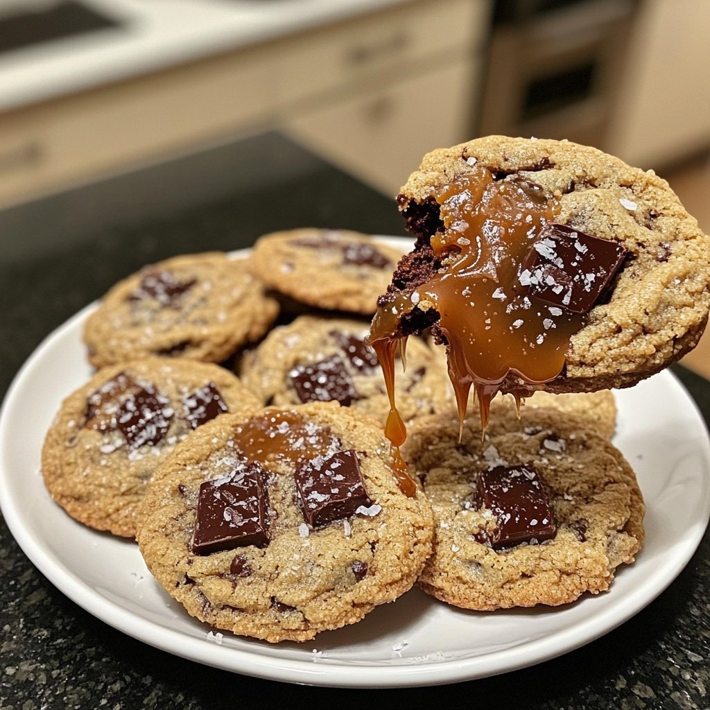 Salted Caramel Chocolate Cookies