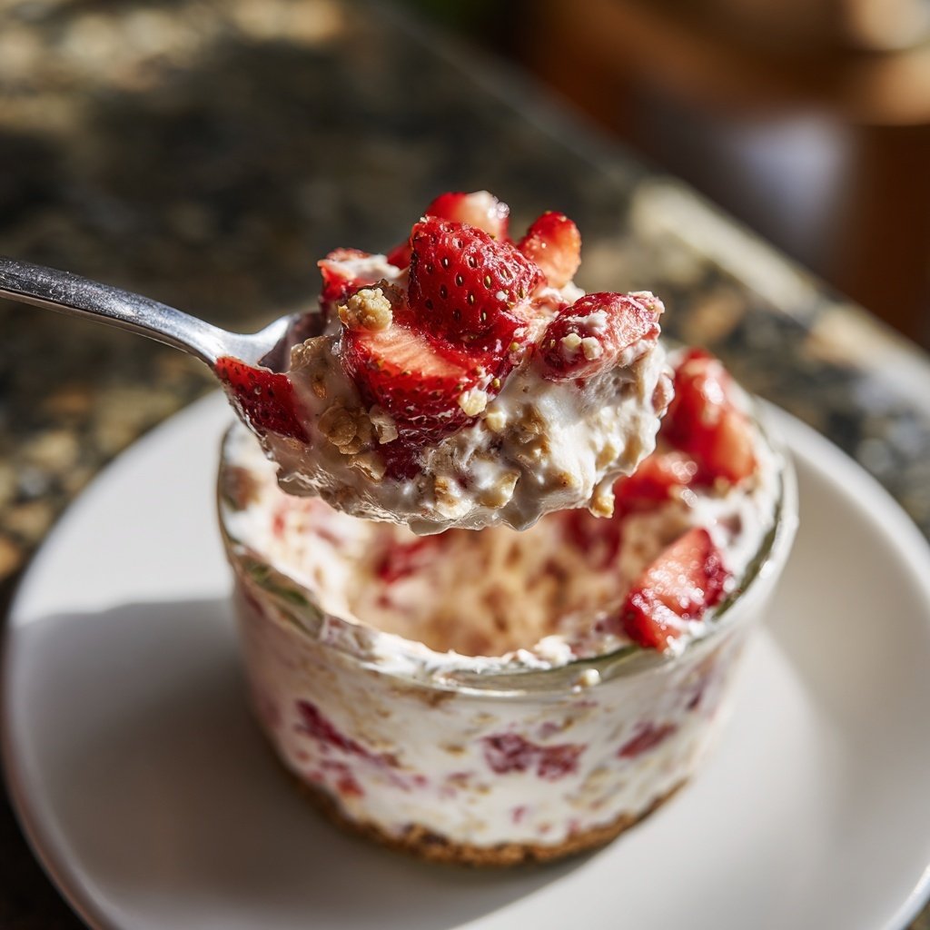 Strawberry Cheesecake Overnight Oats