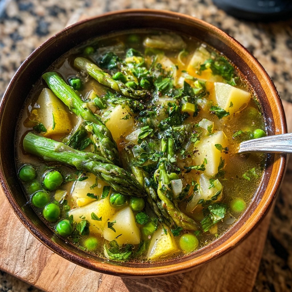 Spring Vegetable Soup With Lemon