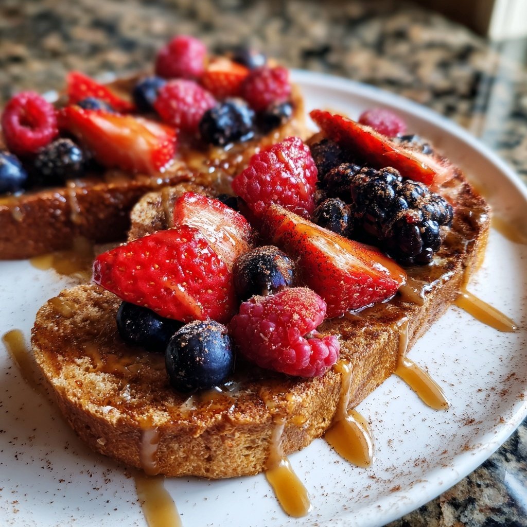 Valentines Breakfast Cinnamon Berry Toast